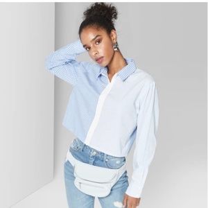 Wild Fable Blue Two-Toned Zip-up